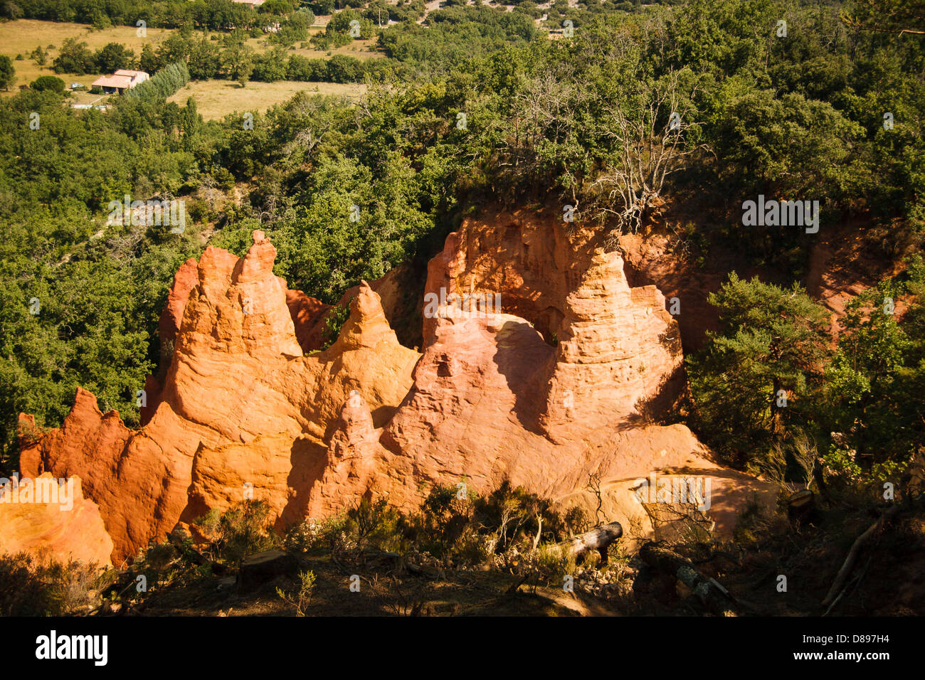 Französischen provenzalischen Colorado, Rustrel Stockfoto