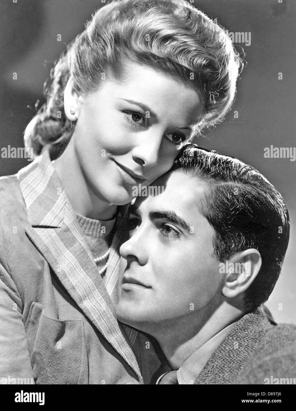 Dies über alle 1942 20th Century Fox Film mit Joan Fontaine und Tyrone Power Stockfoto