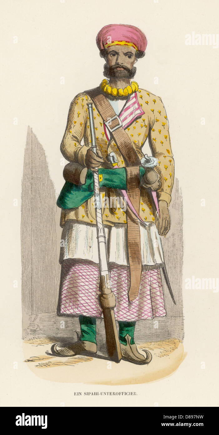 RASSE/INDIEN/SEPOY 1850 Stockfoto