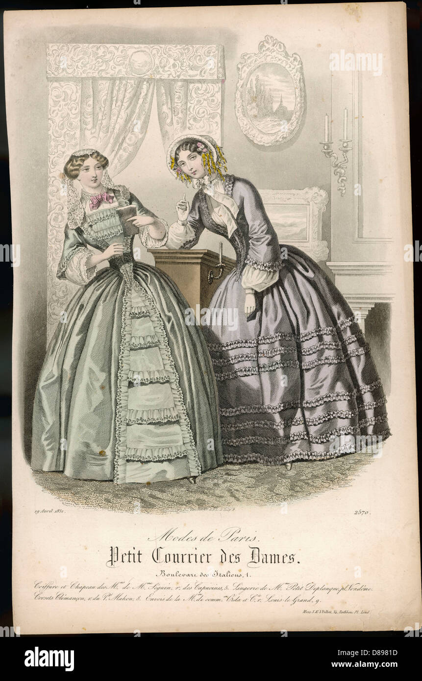 Indoor-Outfits 1851 Stockfoto