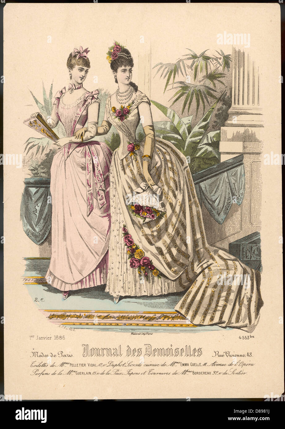 Indoor Kleider 1886 Stockfoto