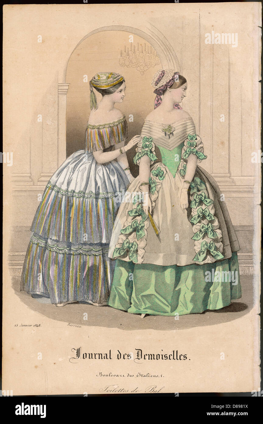 Indoor Kleider 1848 Stockfoto