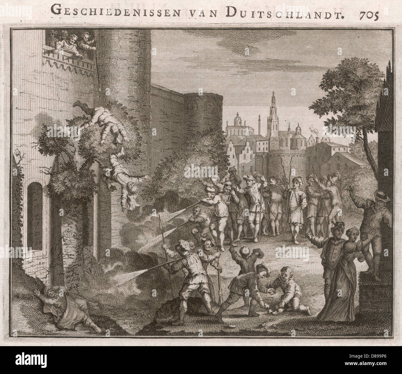 DIE VERTEIDIGUNG VON PRAG Stockfoto