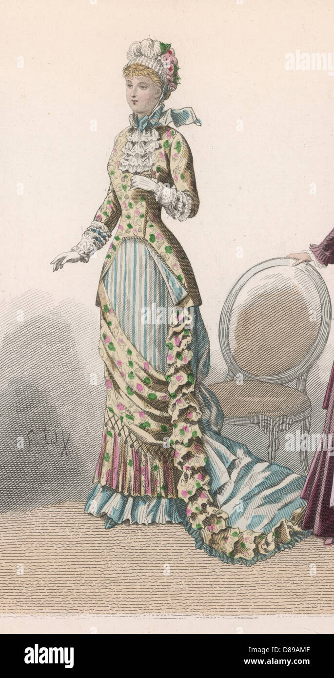Modische Frau 1880 Stockfoto
