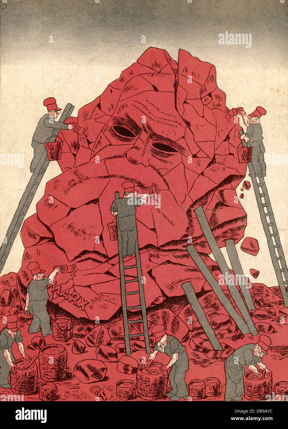 KARL MARX/ROTE FARBE 1933 Stockfoto