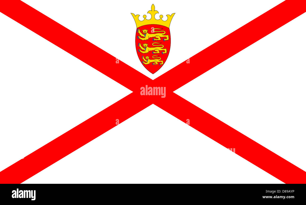 Flagge der britischen Krone Abhängigkeit Jersey. Stockfoto