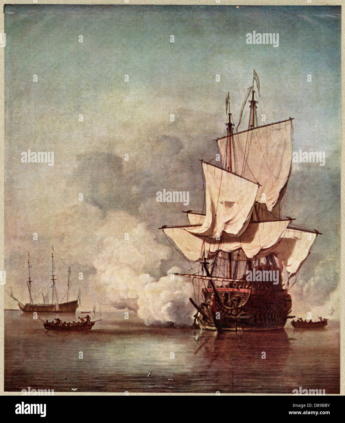 NIEDERLÄNDISCHE KRIEGSSCHIFFE 1670 Stockfoto