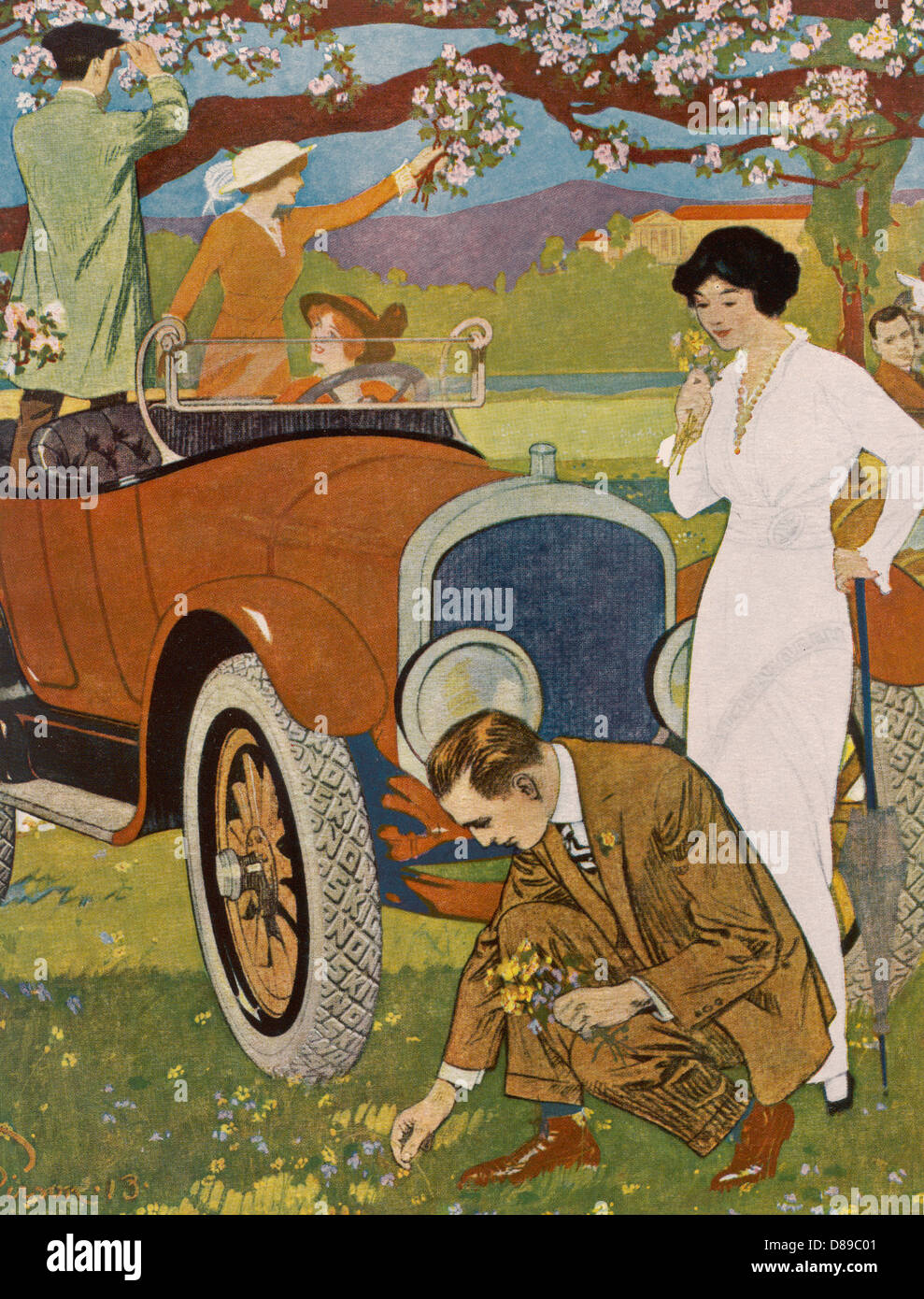 EINE FAHRT AUFS LAND Stockfoto