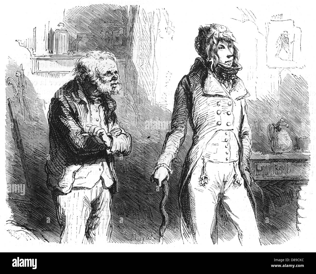 CHAUFFEUR UND OPFER Stockfoto