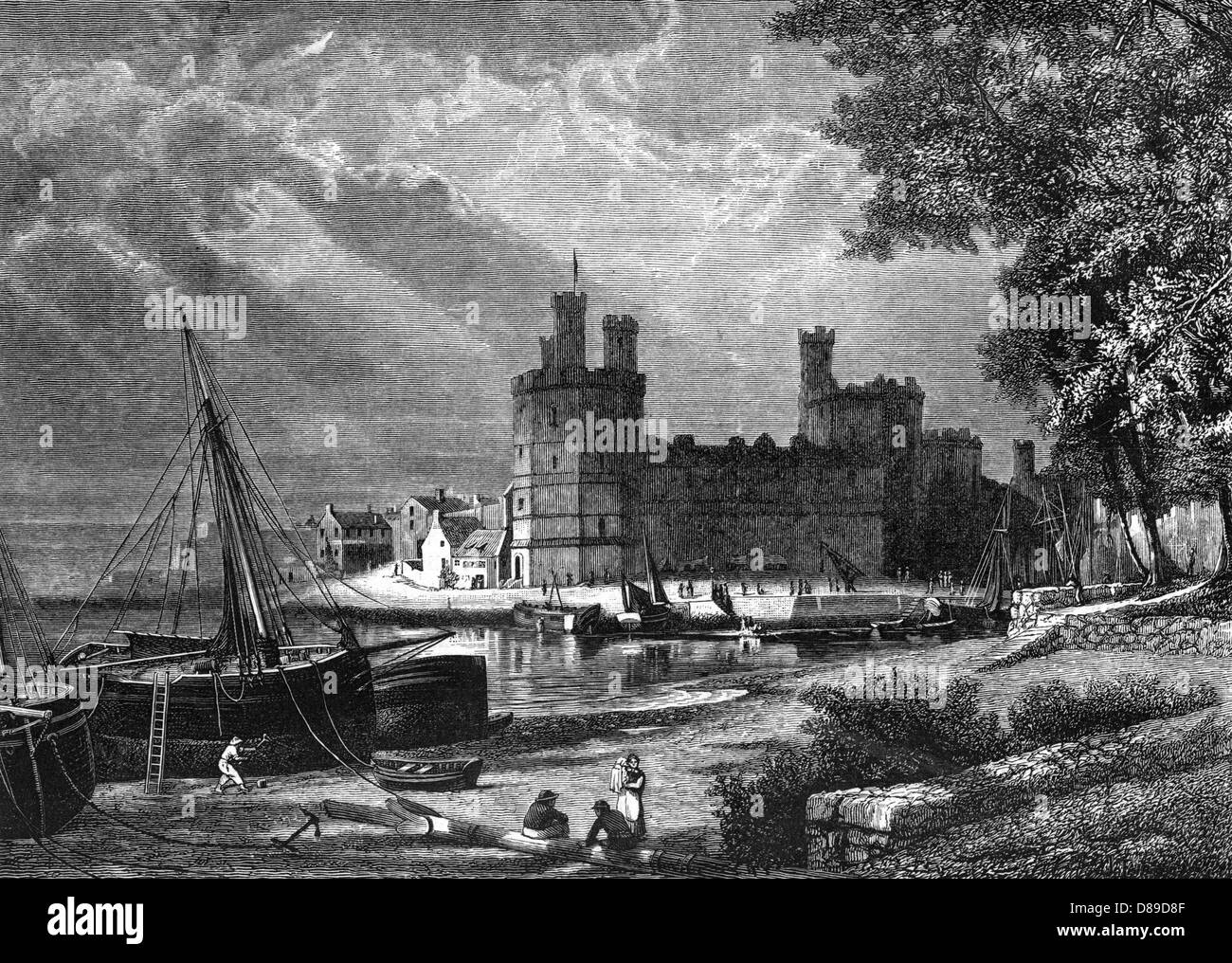 SCHLOSS CAERNARVON/WALES Stockfoto