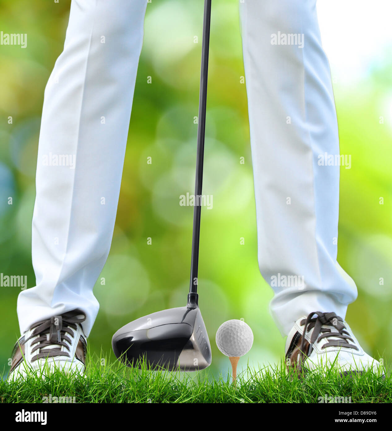 Golfer-Abschlag Stockfoto