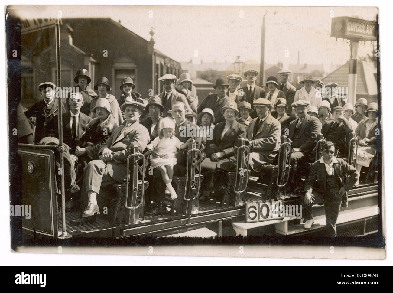 Straßenbahn bei Blackpool Stockfoto