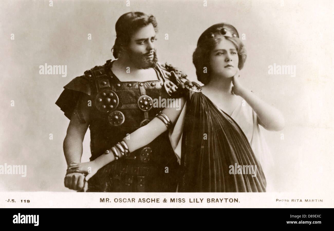 Oscar Asche Und Lily Brayton Stockfoto