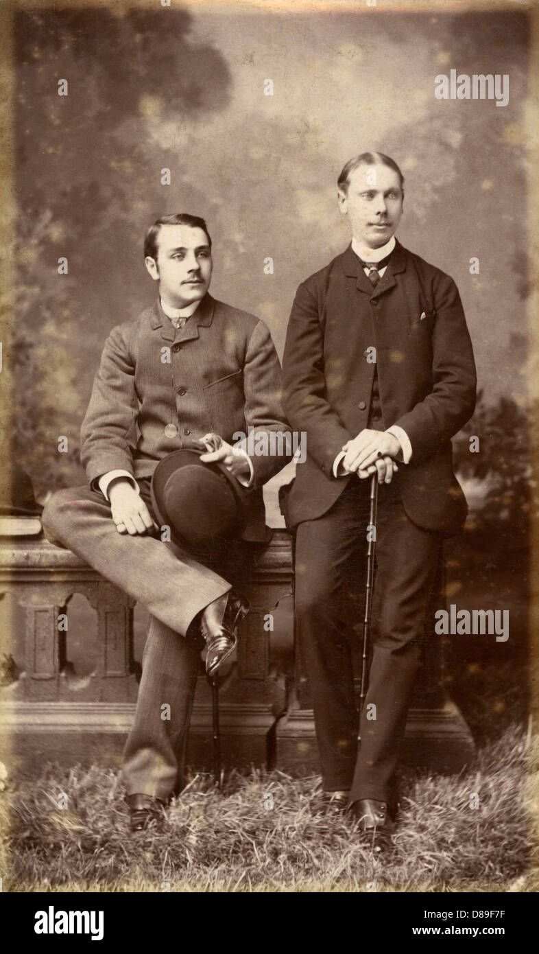 Loung Anzüge Foto der 1890er Jahre Stockfoto