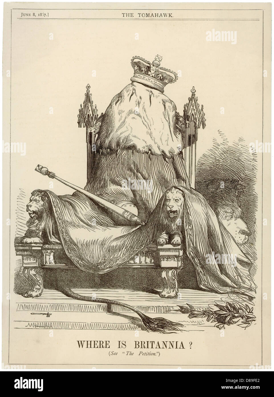 CARTOON, WO IST BRITANNIA? Stockfoto CARTOON, WO IST BRITANNIA? Stockfoto