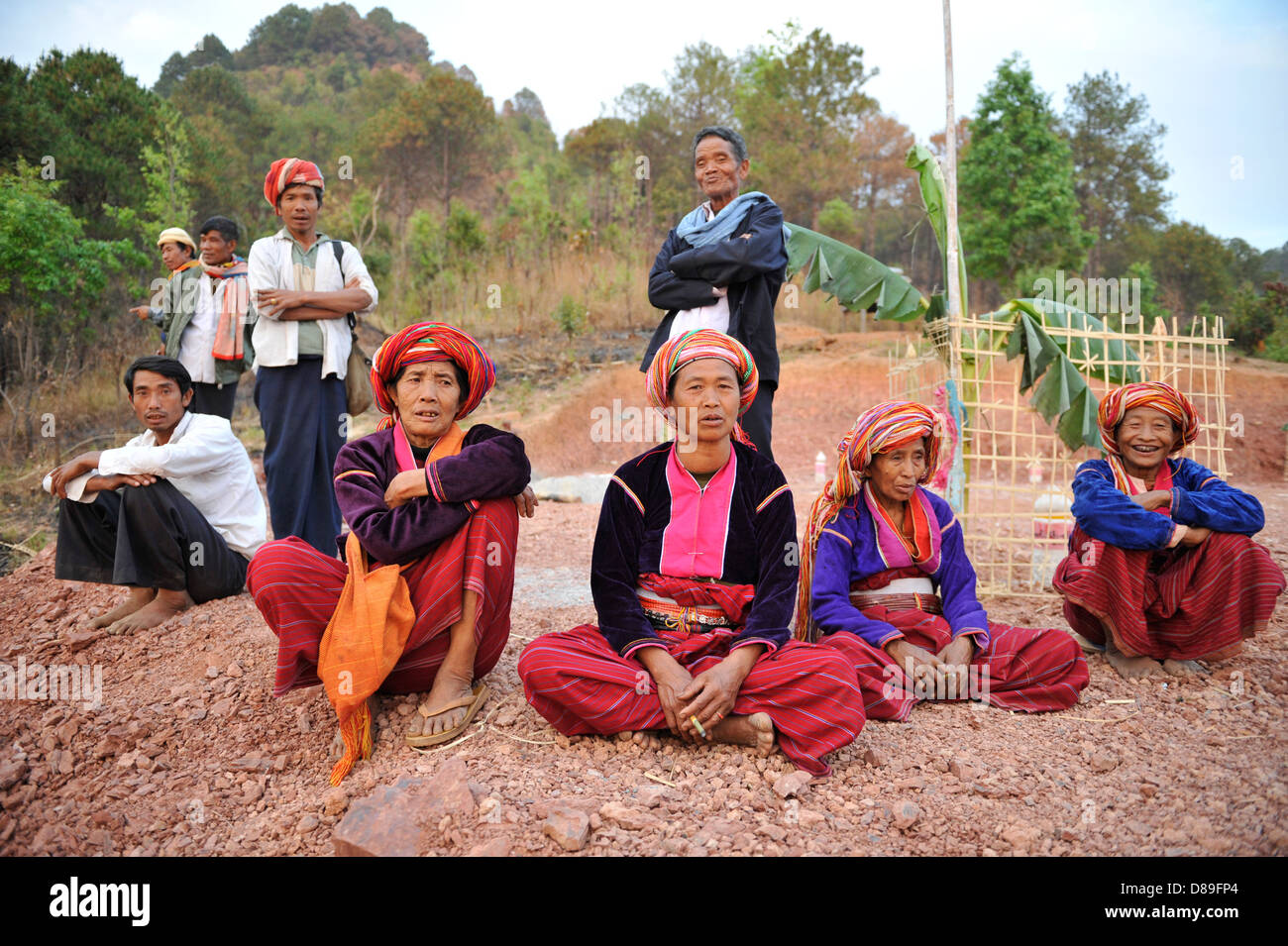 Palaung Leute in einem Dorf in der Nähe von Kalaw Stadt im Shan-Staat Stockfoto