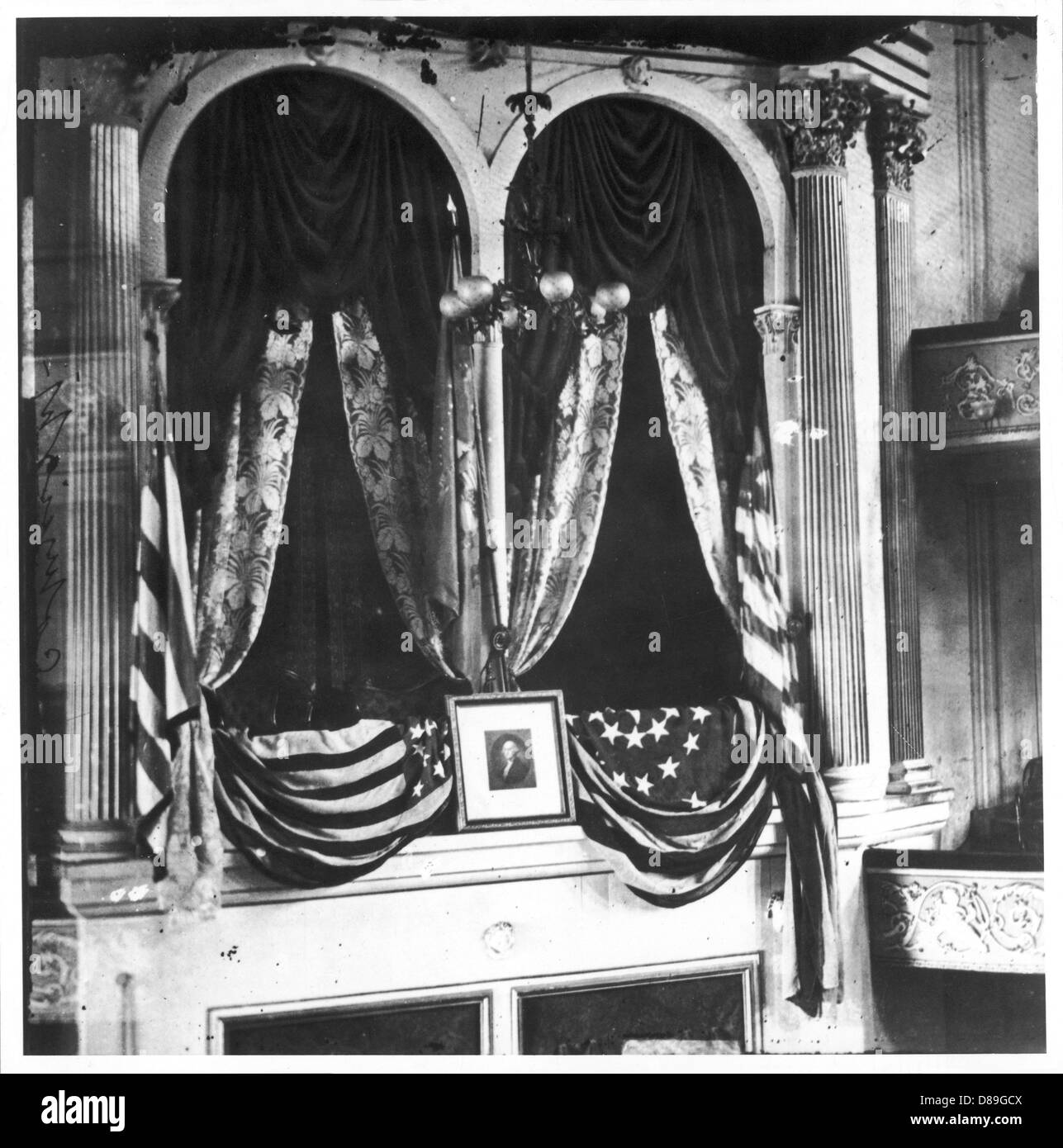 Die Ermordung von US-Präsident Abraham Lincoln Stockfoto