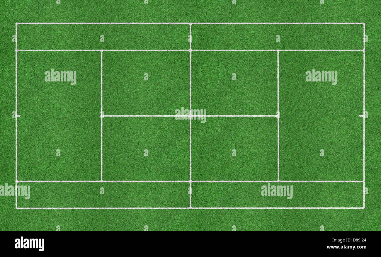 Tennis-Rasenplatz Stockfoto
