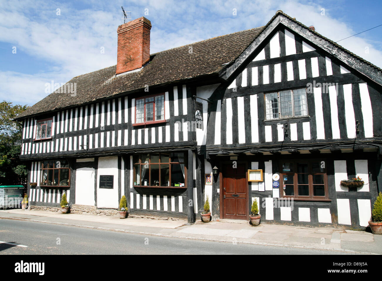 Die Könige Haus 15. Jahrhundert Black und White Dorf Trail Pembridge Herefordshire England UK Stockfoto