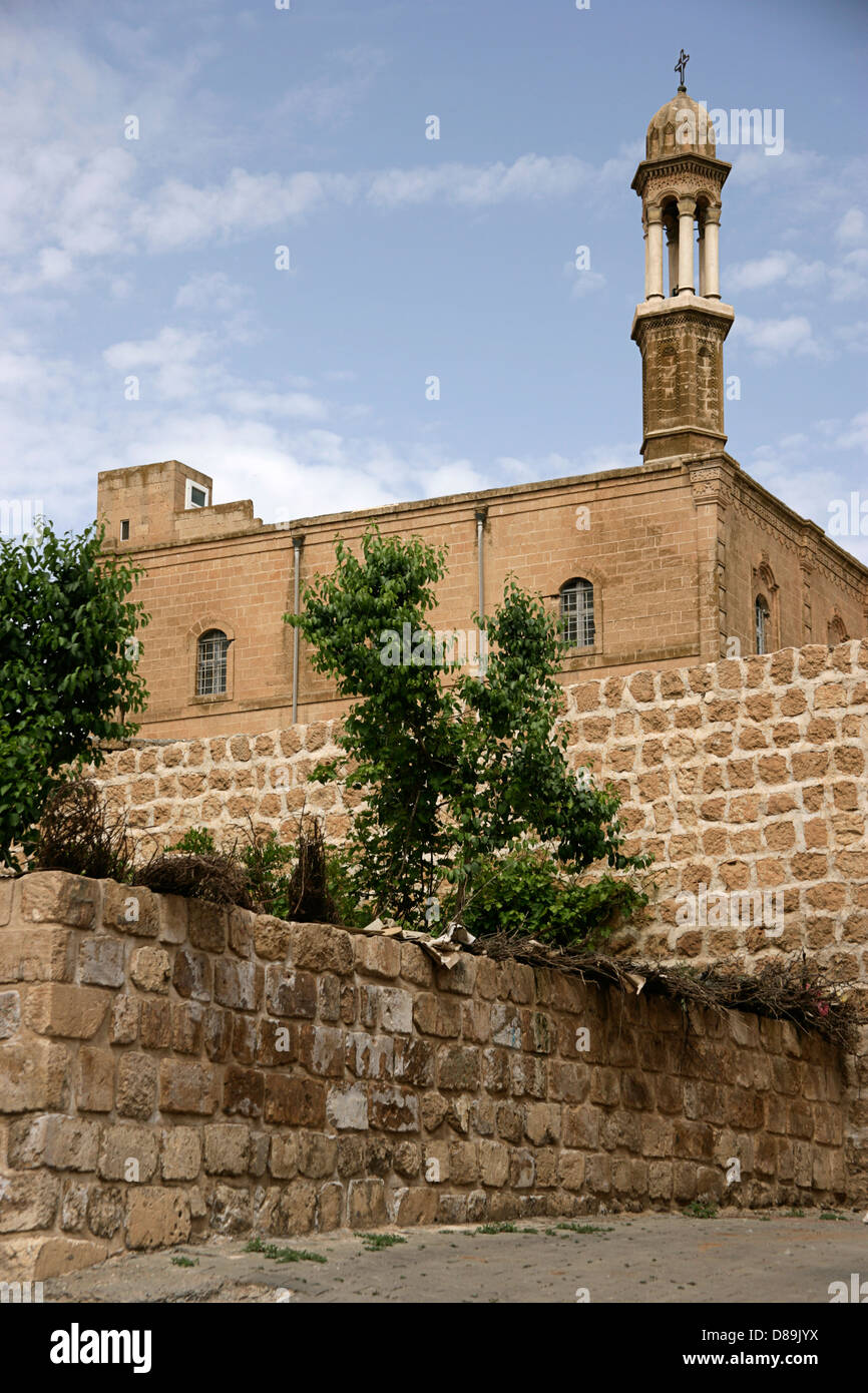 Syrisch-orthodoxe Kirche in Midyat, Südosten der Türkei Stockfoto