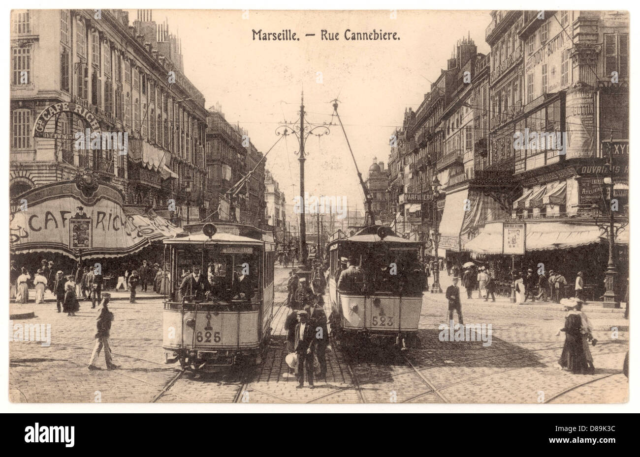 Straßenbahn in Marseille Stockfoto