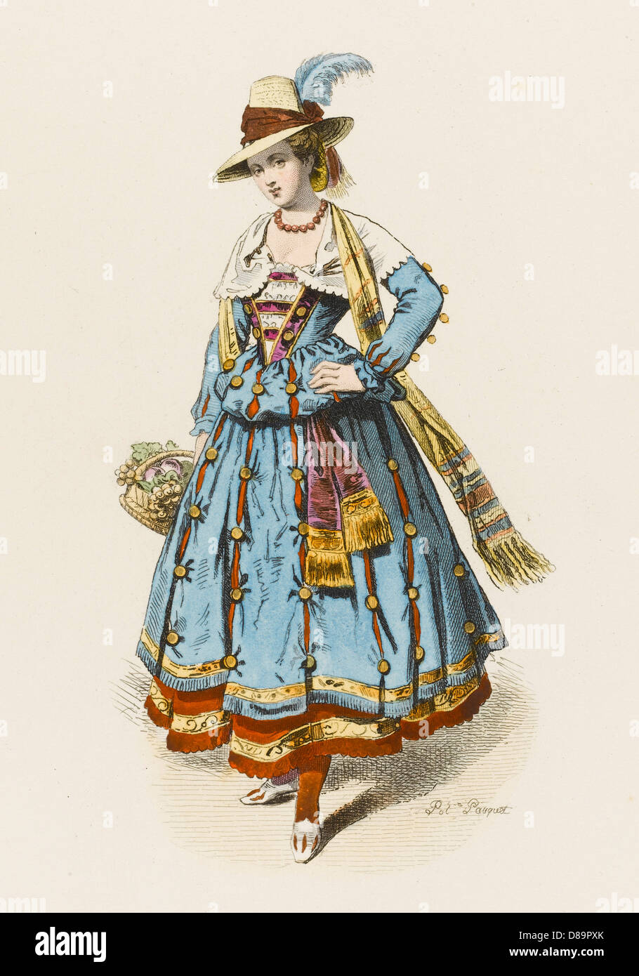 Bauer Frau Lombardei Stockfoto