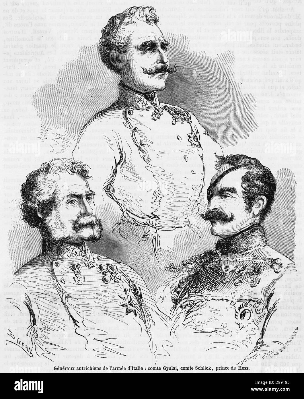 ÖSTERREICHISCHE GENERÄLE Stockfoto