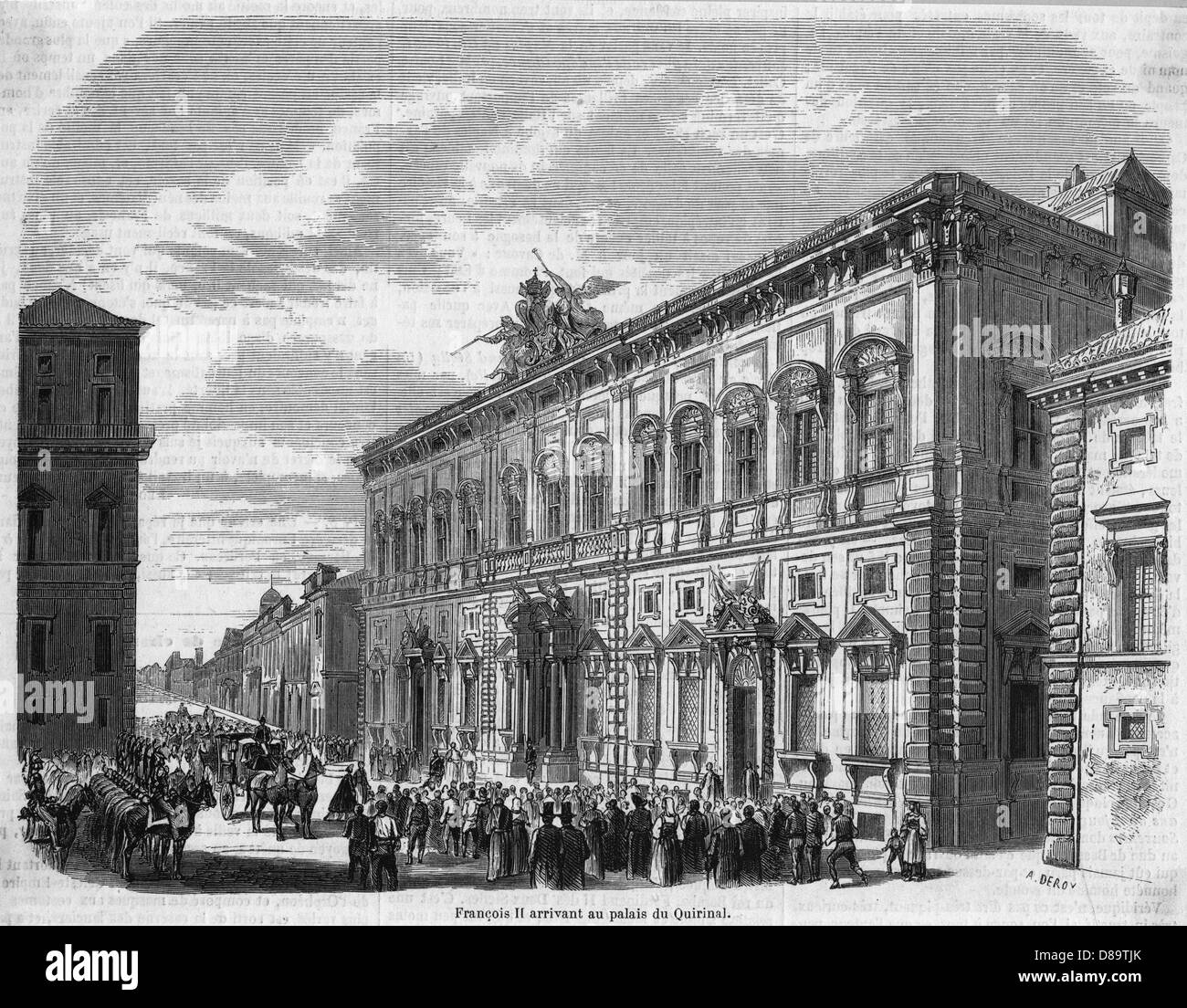 FRANCESCO II. DANKT AB Stockfoto