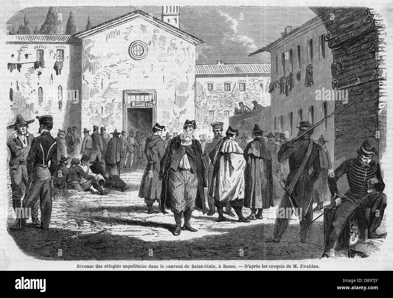 FLÜCHTLINGE AUS NEAPEL Stockfoto