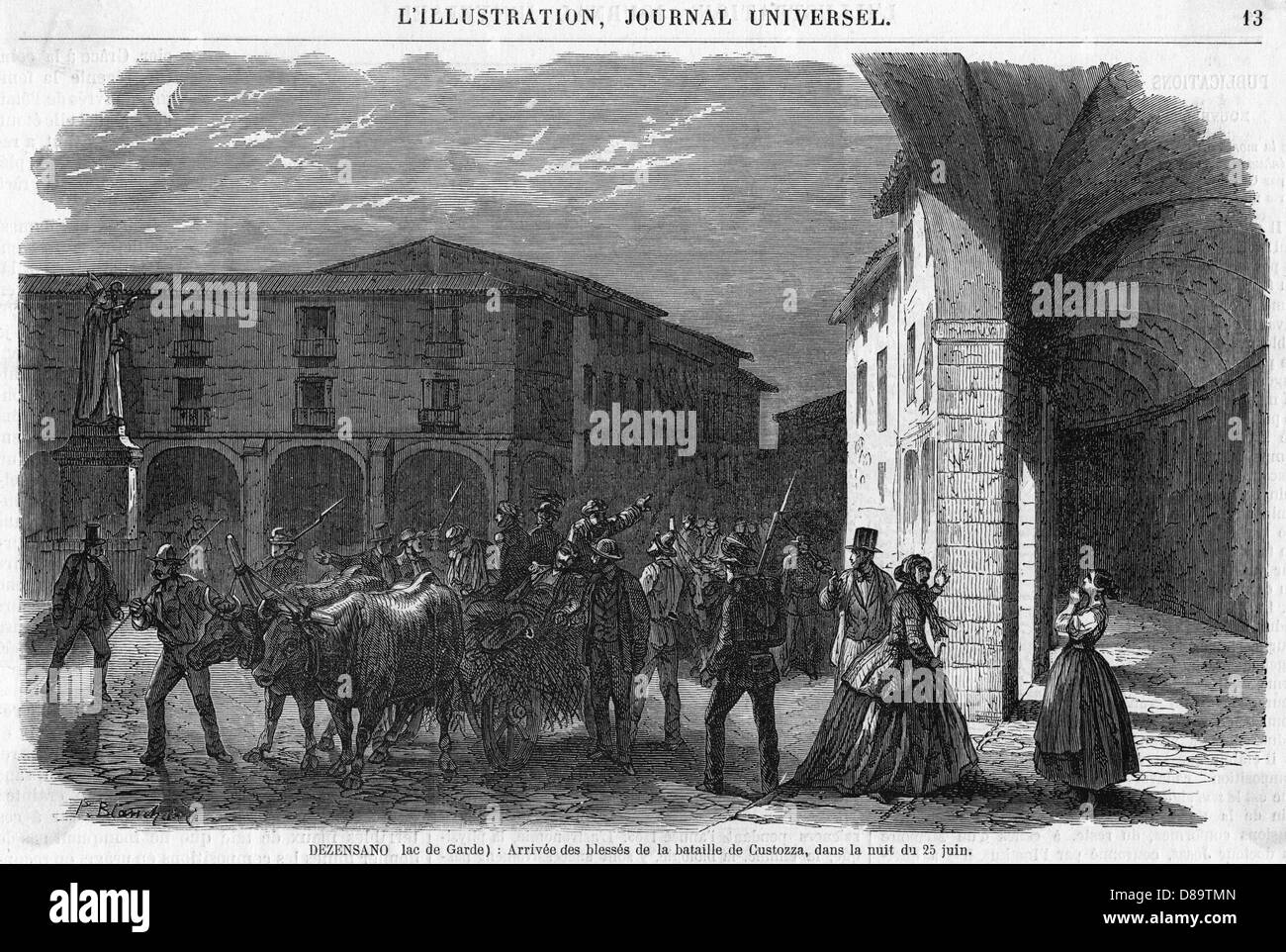 VERWUNDET VON CUSTOZZA Stockfoto