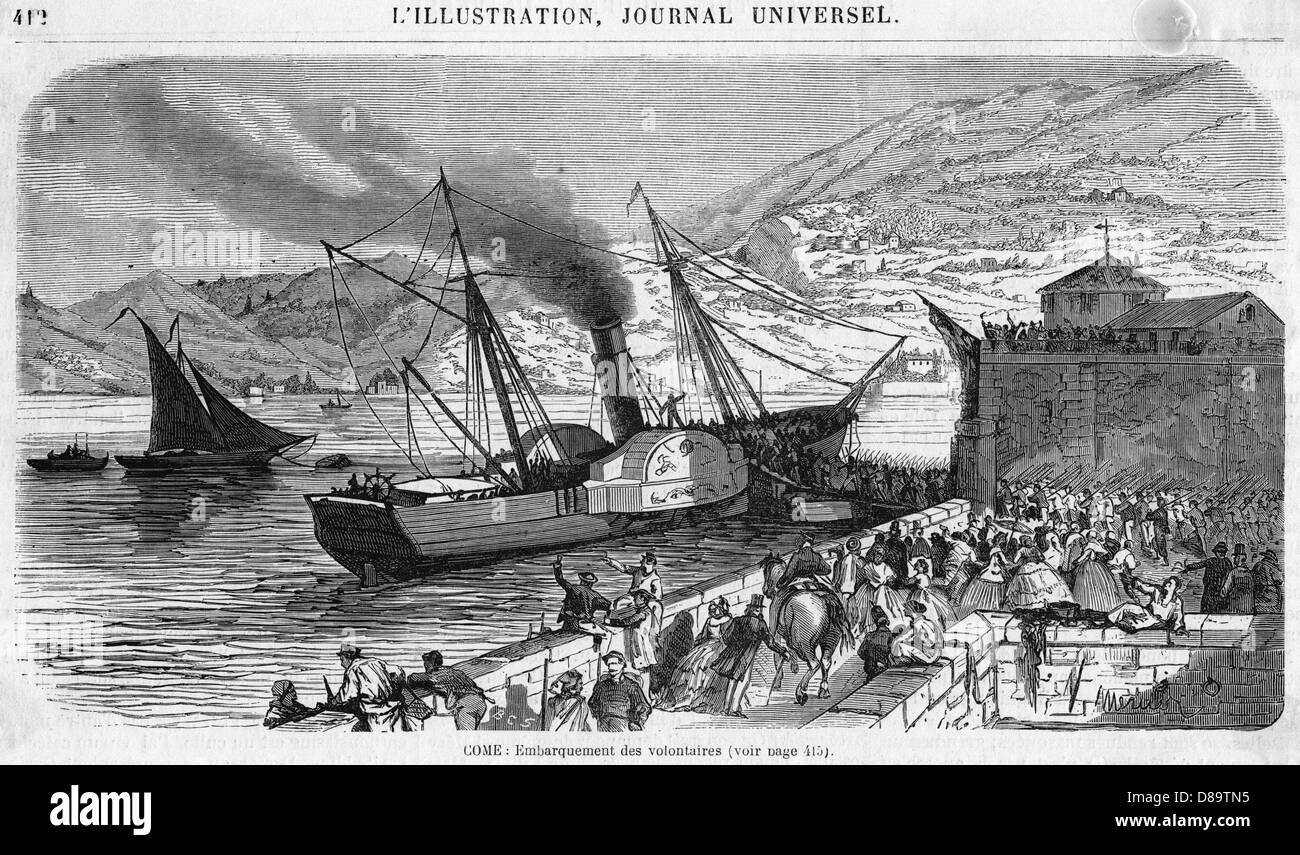 FREIWILLIGE IN COMO Stockfoto