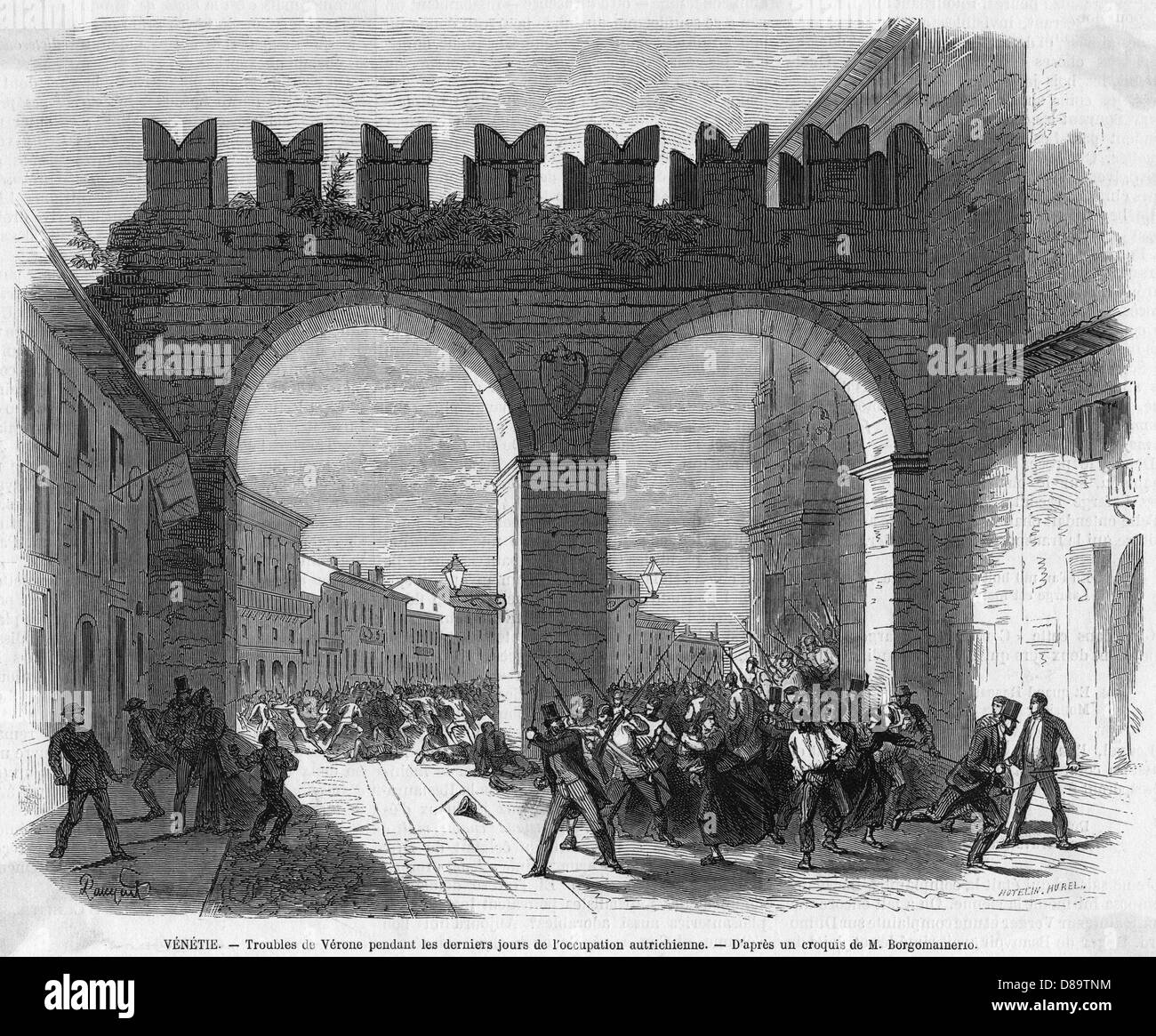 AUFSTÄNDE IN VERONA Stockfoto