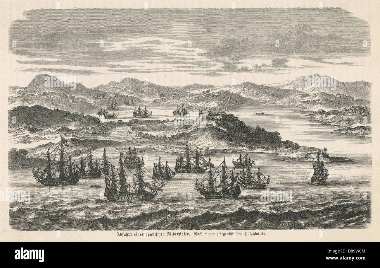 Spanische silberne Flotte Stockfoto