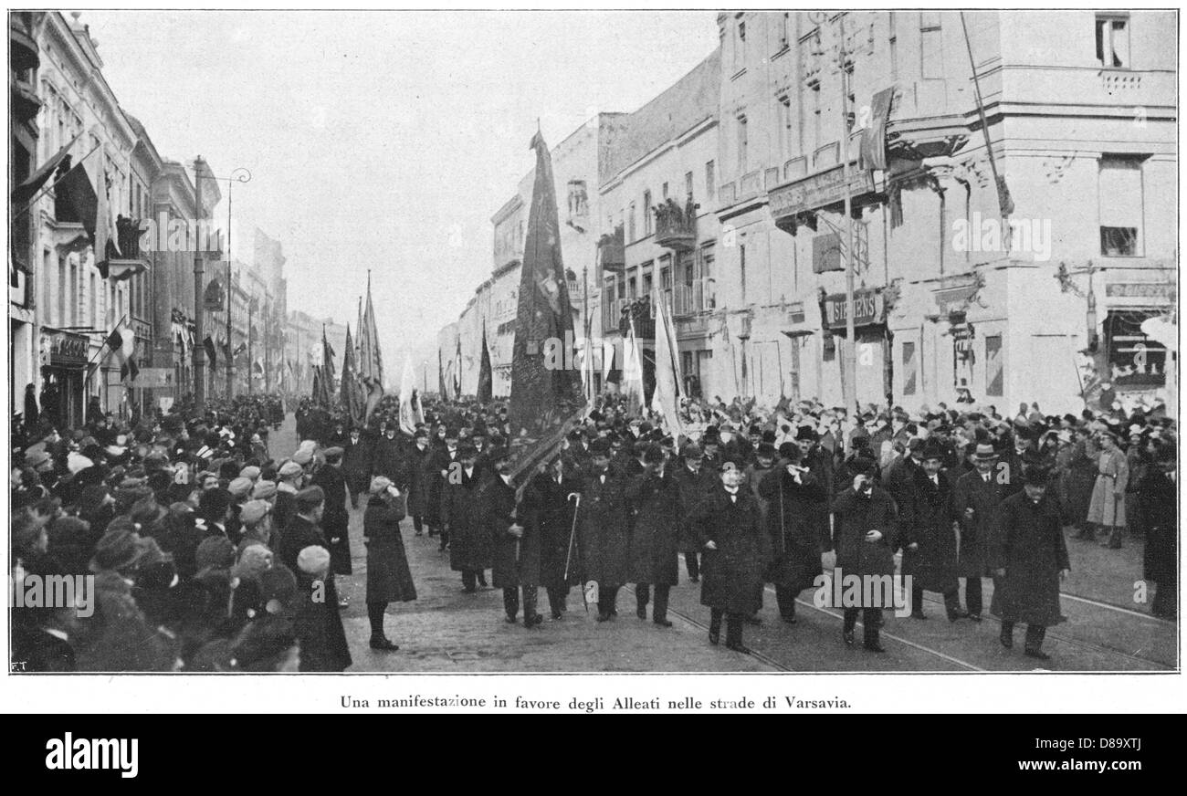 DEMO IN WARSCHAU Stockfoto