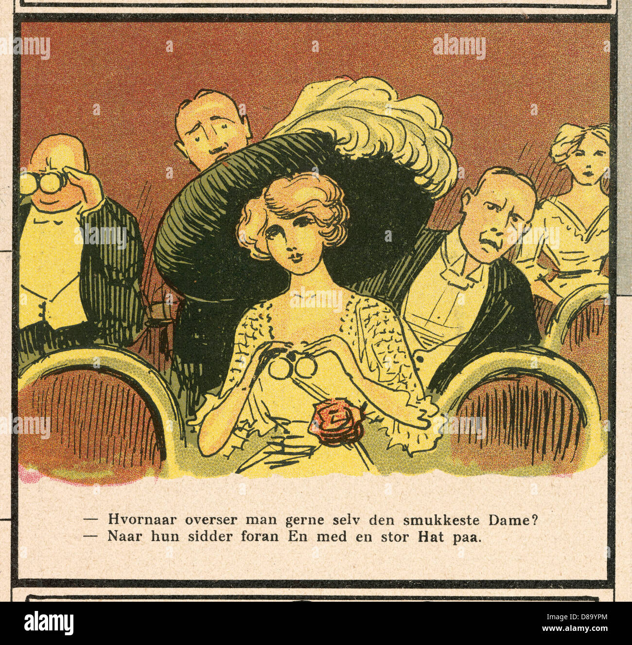 Großer Hut verschleiert Ansicht Stockfoto