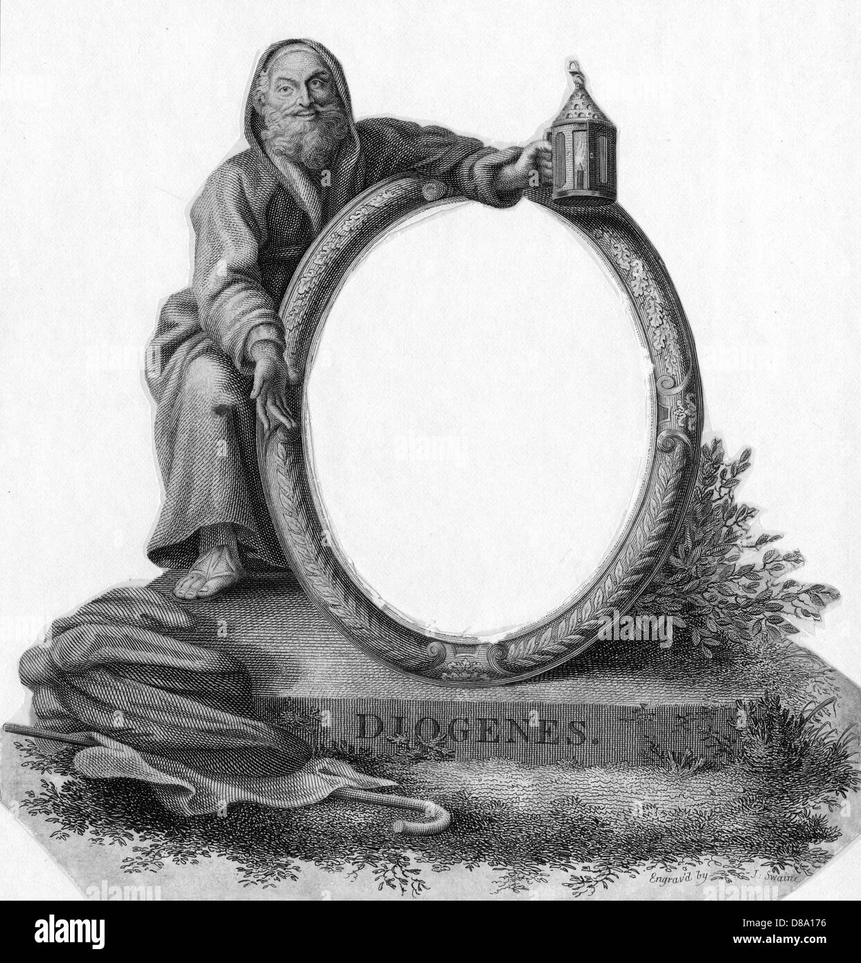 DIOGENES MIT LATERNE Stockfoto