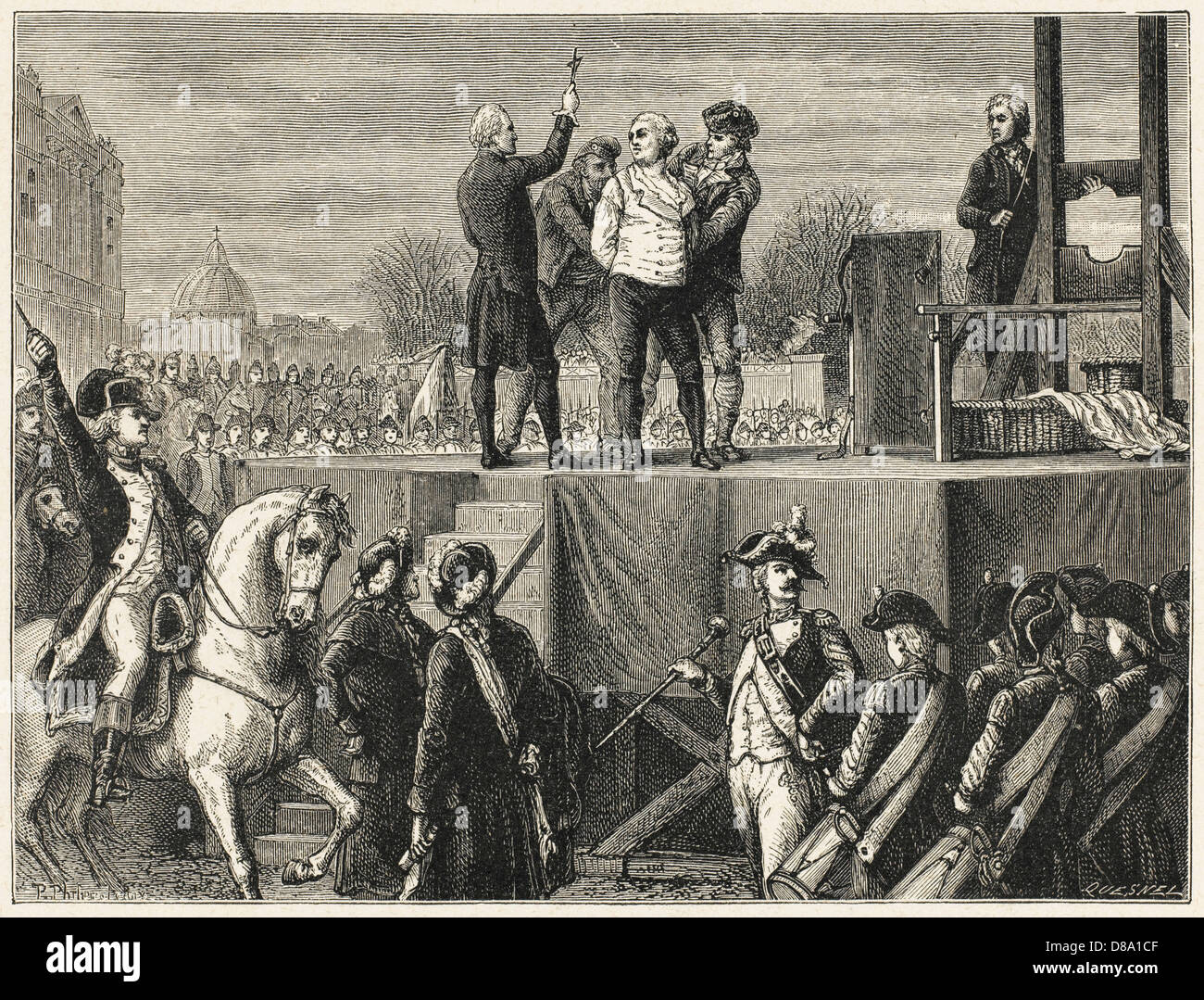 Hinrichtung von Ludwig XVI. Stockfoto
