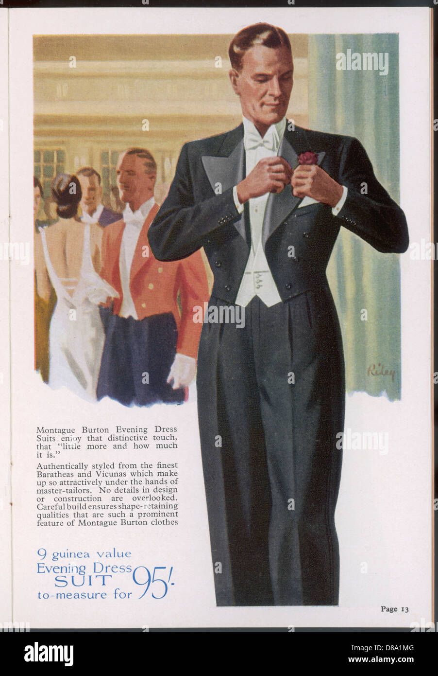 ABENDKLEID 1938 Stockfoto