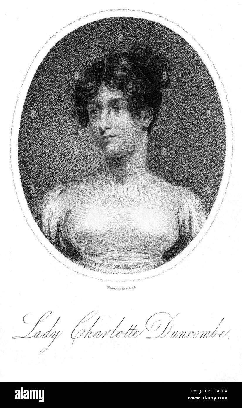 LADY CHARLOTTE DUNCOMBE Stockfoto
