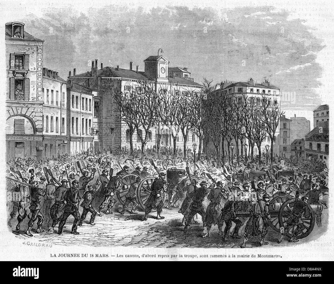 KANONEN VON MONTMARTRE Stockfoto