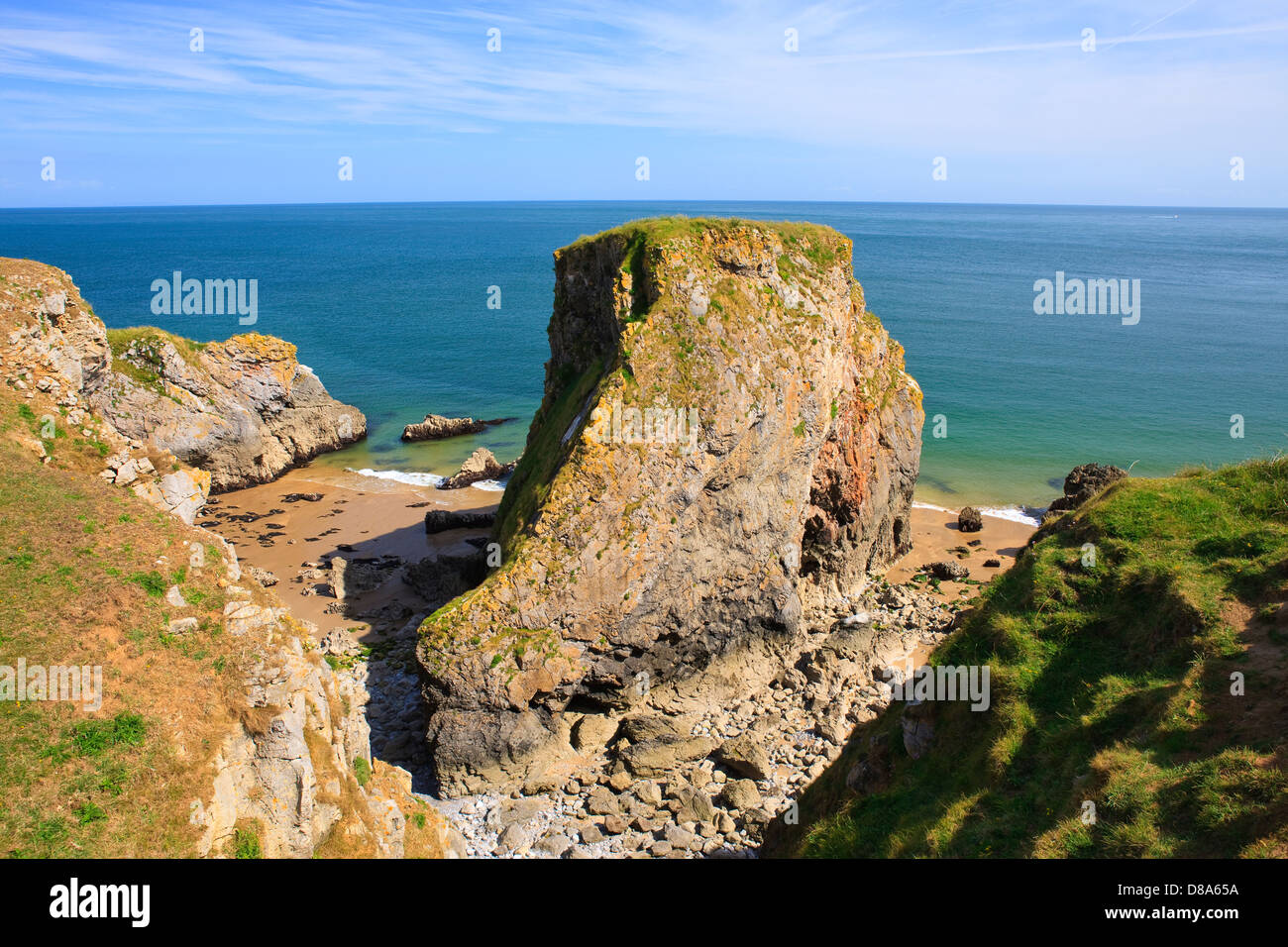 Küste nr St Govans Kopf Pembrokeshire Wales Stockfoto