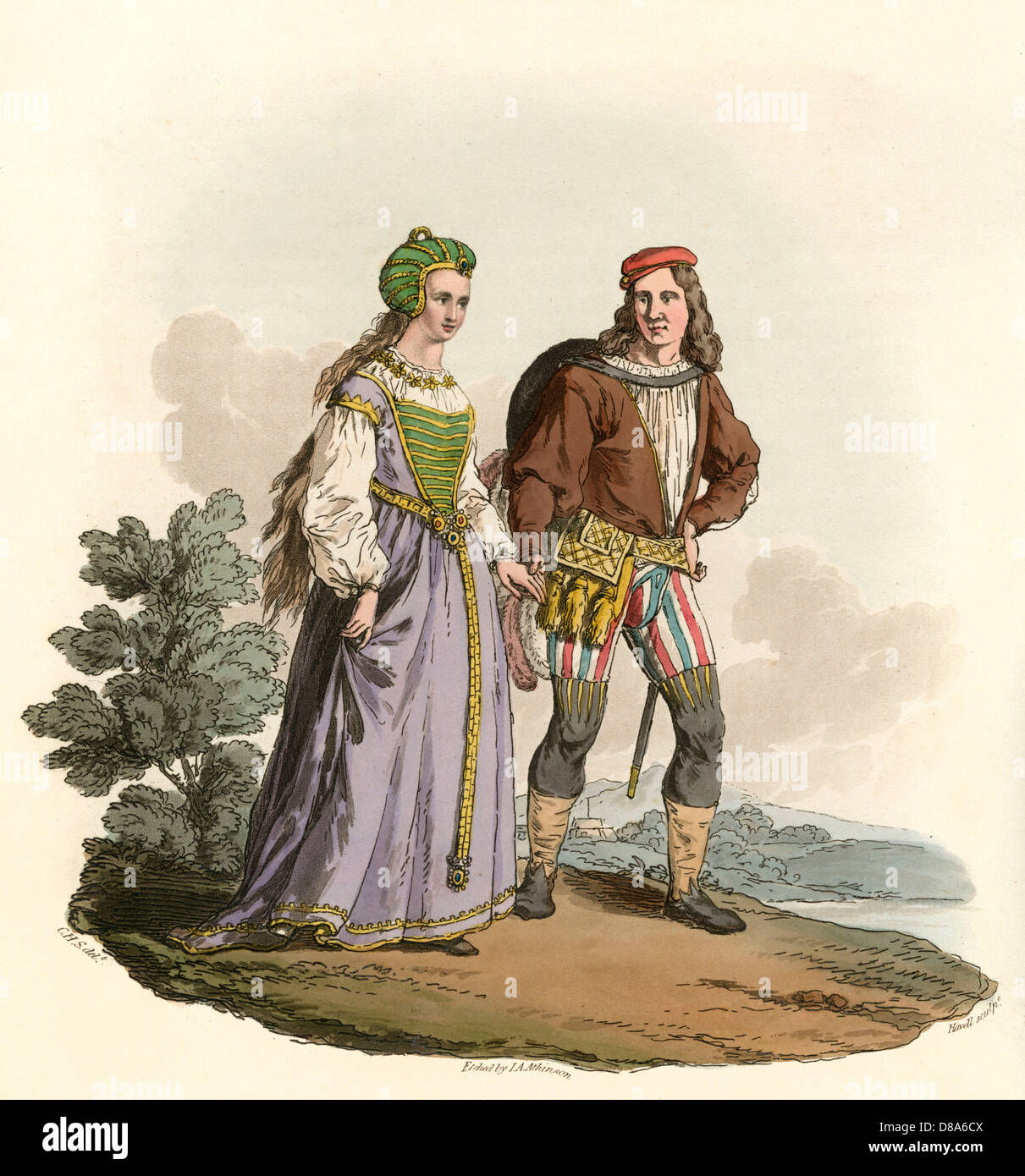 Ein Paar aus dem 15.. Jahrhundert Stockfoto