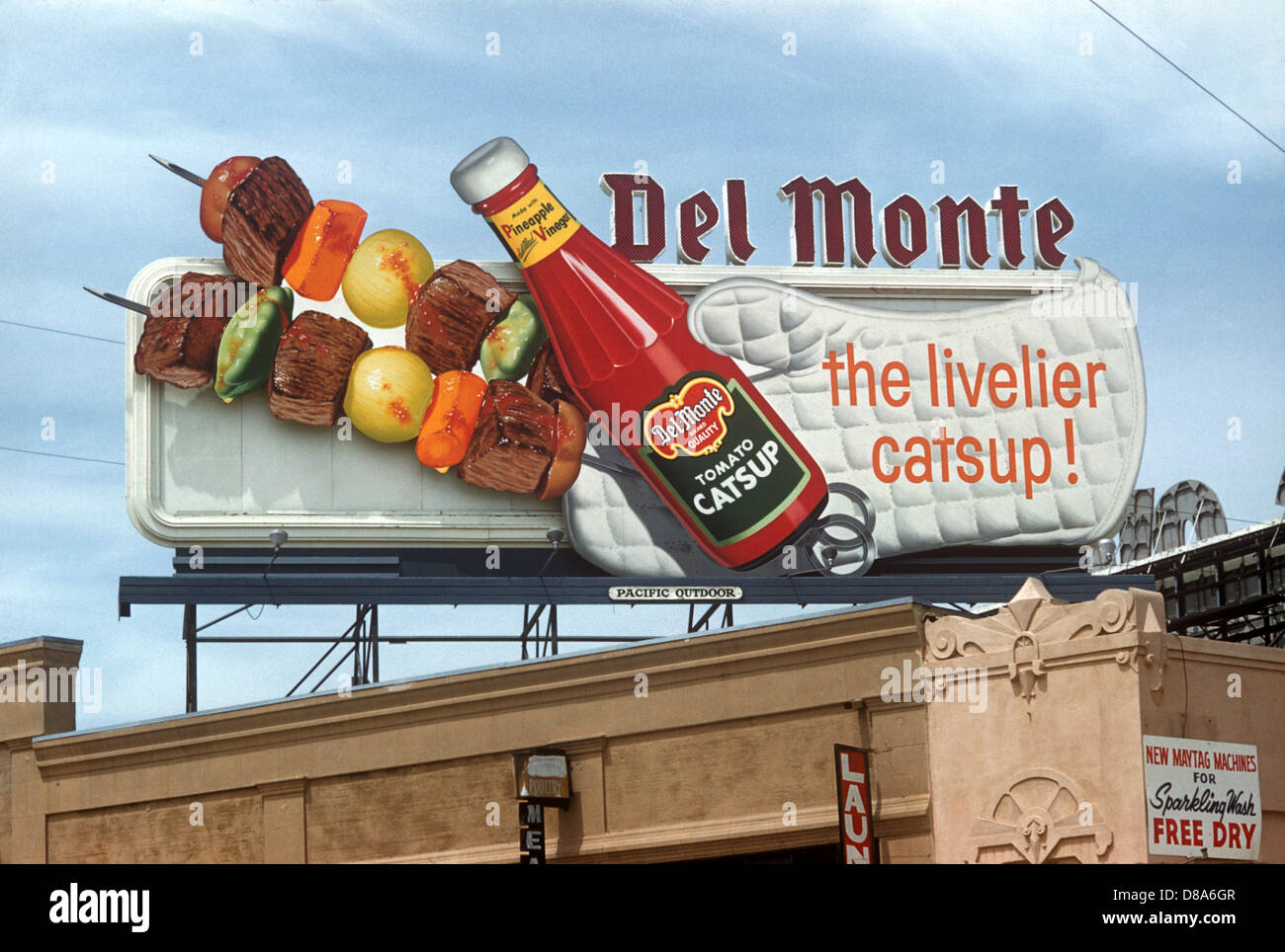 Del Monte Ketchup Billboard ca. 1960er Jahre Stockfoto