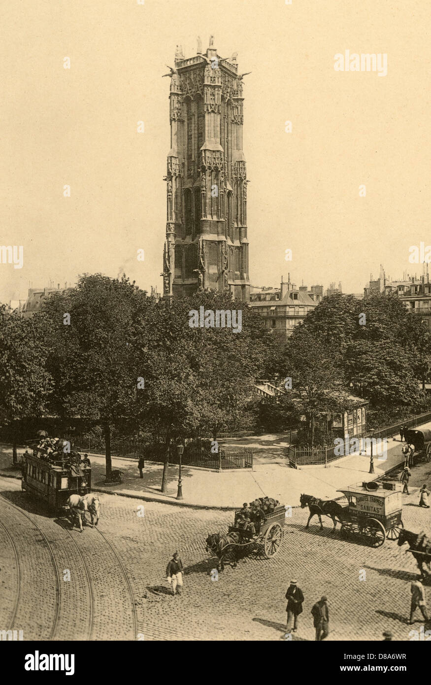 PARIS TOUR SAINT JACQUES Stockfoto