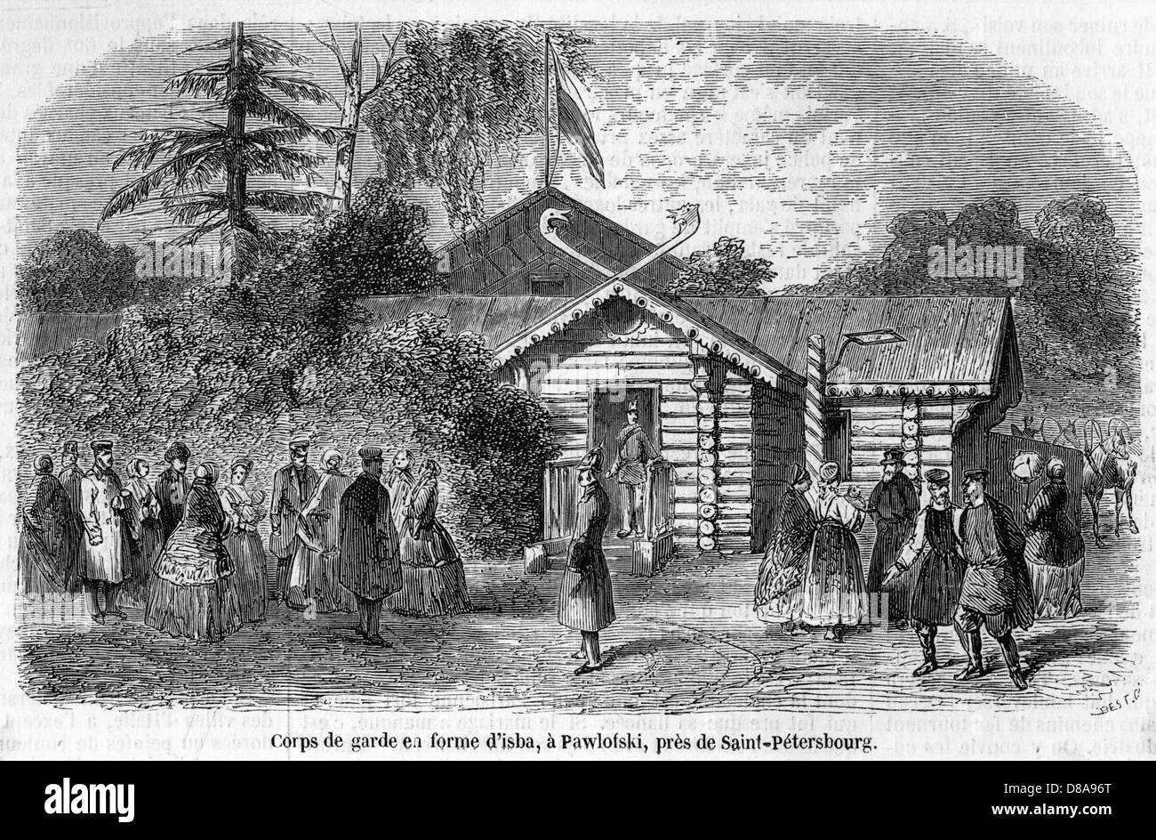 RUSSISCHE WACHE POSTEN 1856 Stockfoto