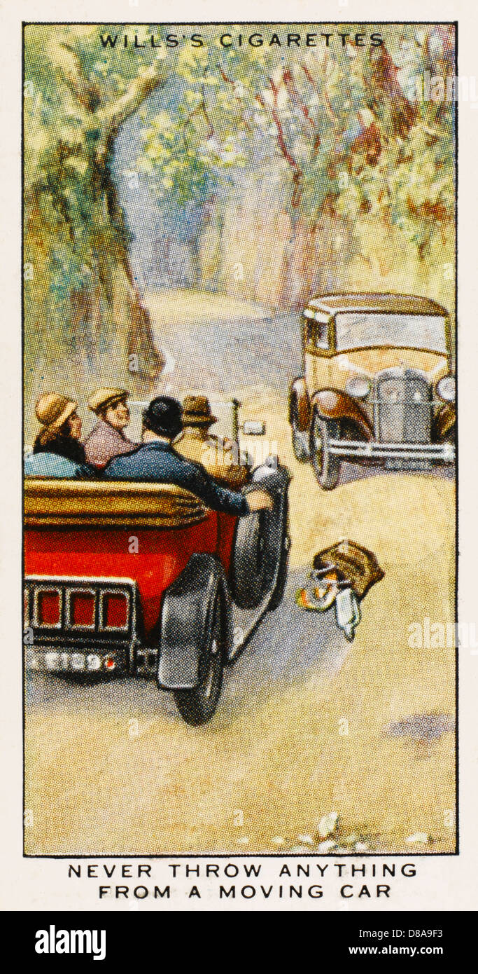 Von Cars geworfen Stockfoto