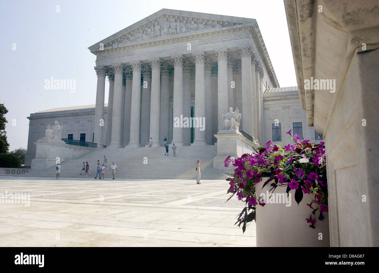 Supreme Court der Vereinigten Staaten Washington DC, höchsten Gericht der Vereinigten Staaten von Amerika, Oberrichter, verbinden acht Richter, Stockfoto