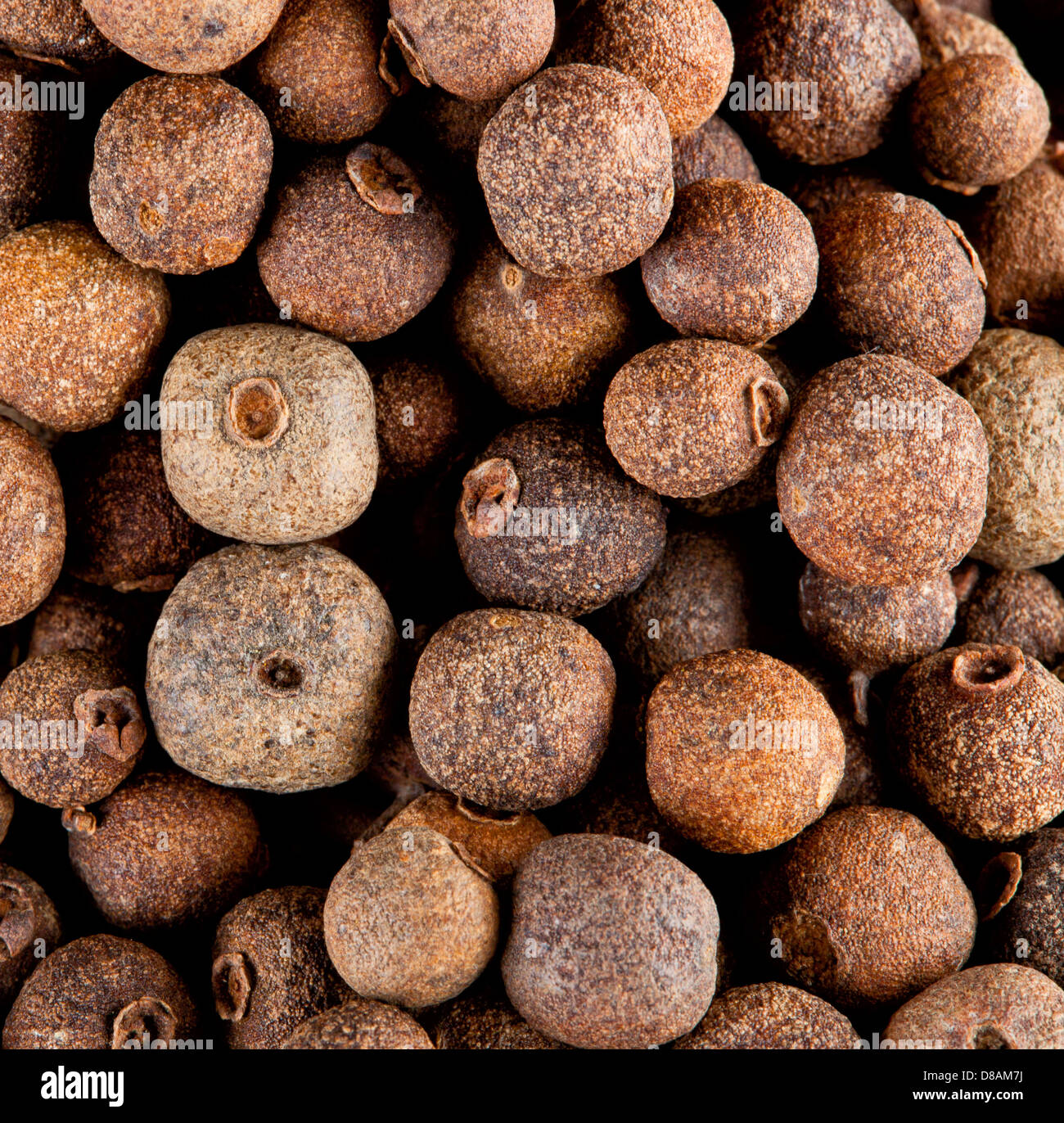 Essen Gewürz Hintergrund von Piment Stockfoto