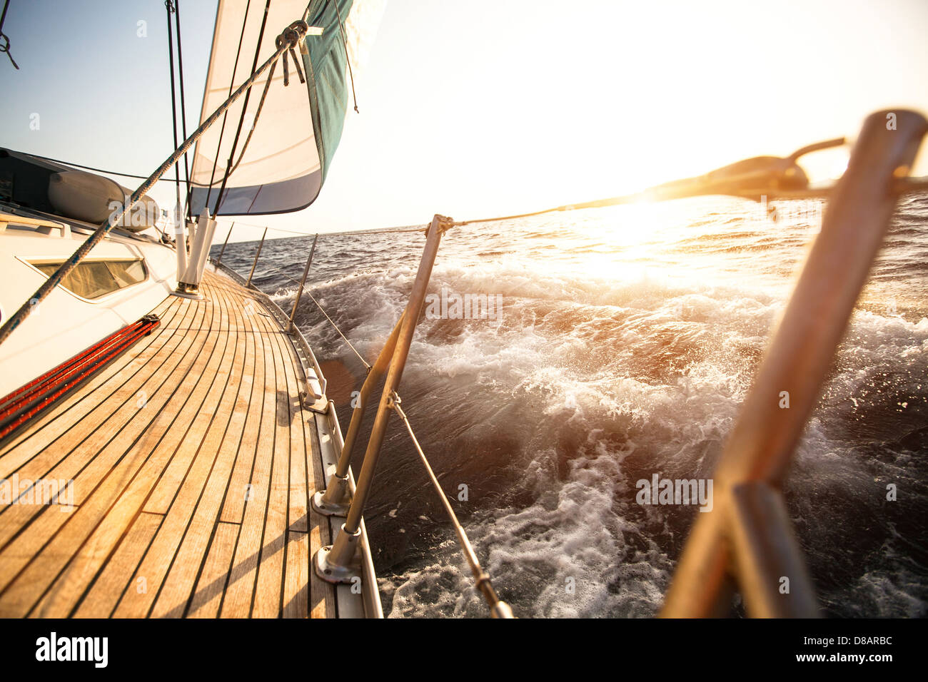 Segelregatta in der Ägäis Stockfoto