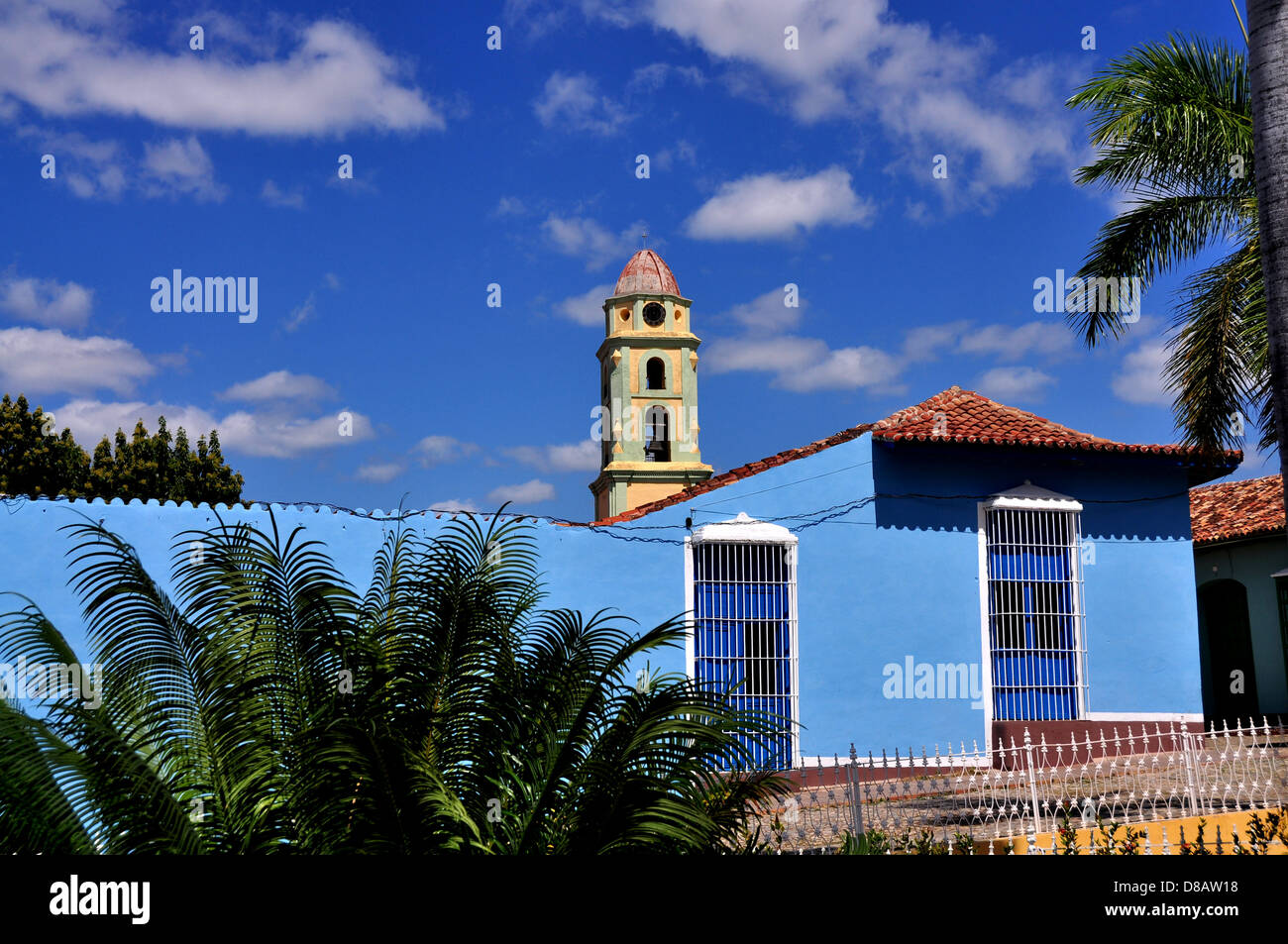 Blick auf historische und koloniale Stadt von Trinidad, Kuba Stockfoto